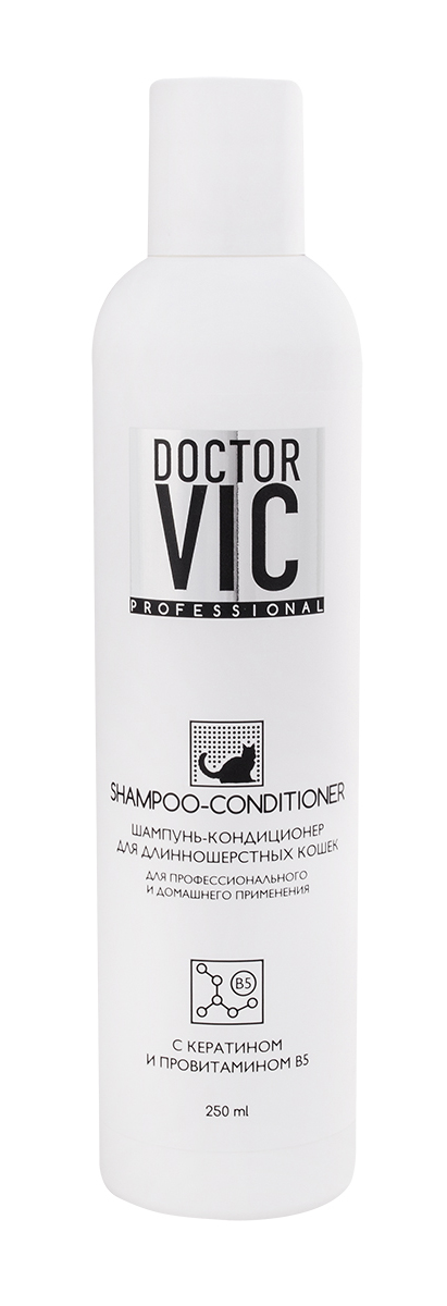 Шампунь-кондиционер Doctor VIC с кератином и провитамином B5 для длинношерстных кошек